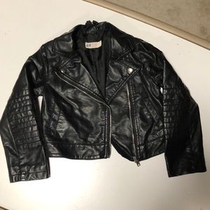 H&M faux girl's leather jacket